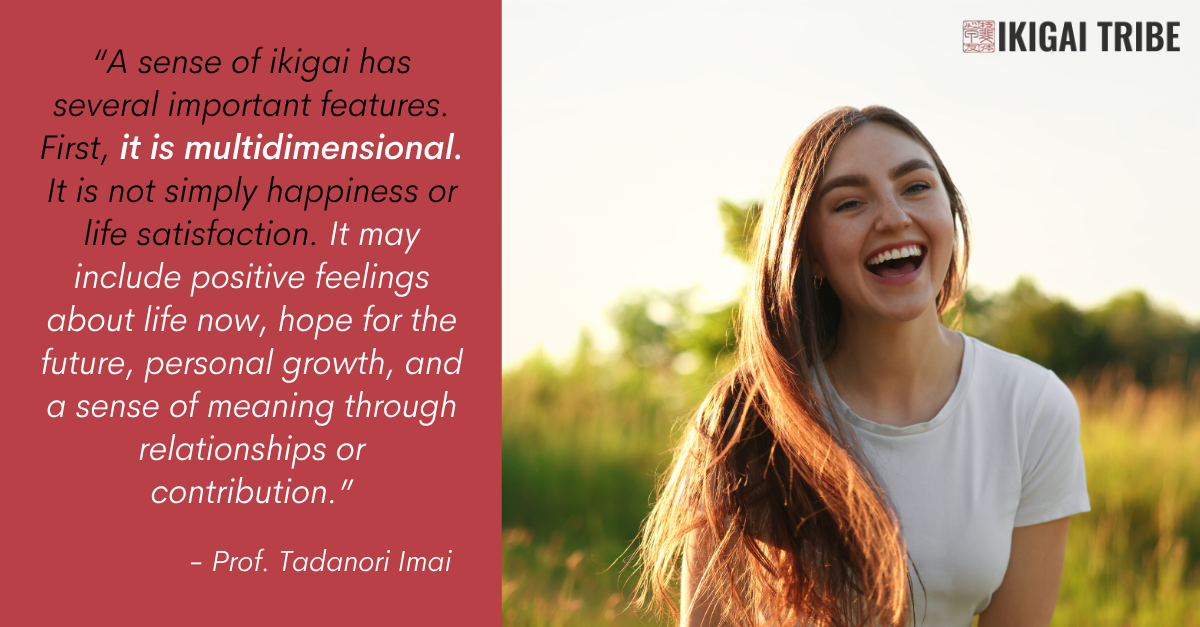 Ikigai is multi-dimensional